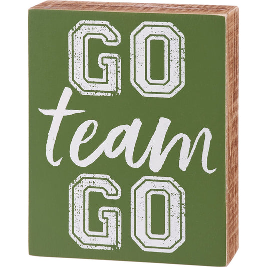 PBK Fall Decor - Go Team Go Football Theme Box Sign