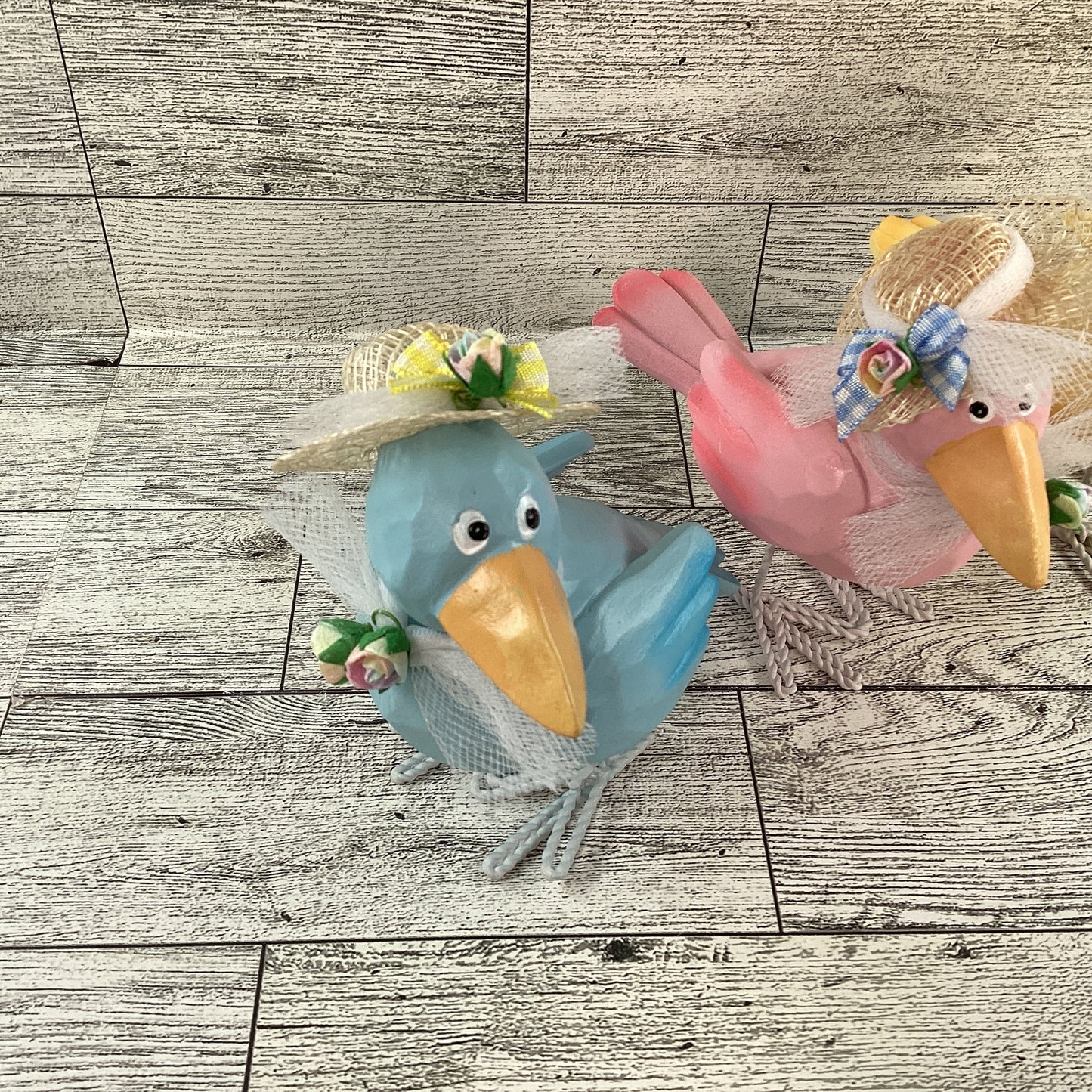 AGD Easter Decor - Spring Pastel Judgemental Crows with Hats 3pc
