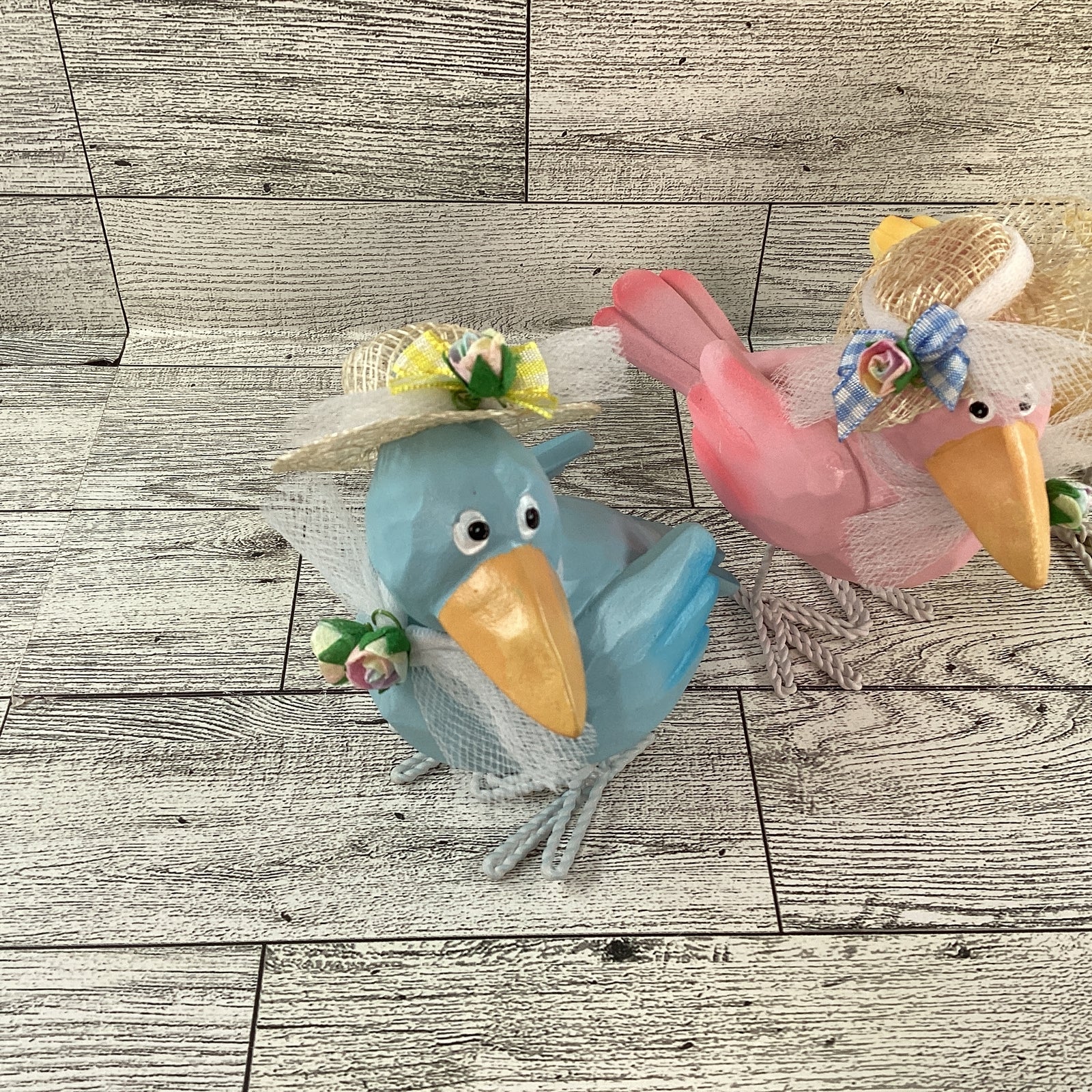 AGD Easter Decor - Spring Pastel Judgemental Crows with Hats 3pc