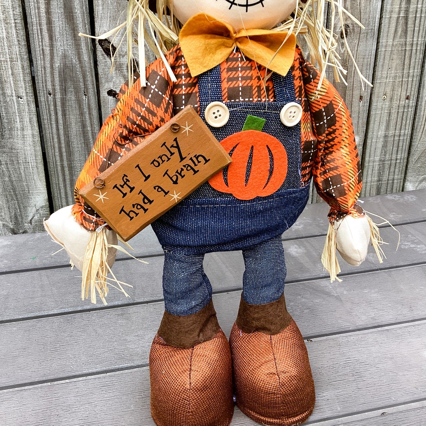 AGD Fall Decor - If I Only Had A Brain Standing Scarecrow