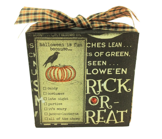 AGSD Halloween Decor -  Box Sitter Prim Crow Design #515/18