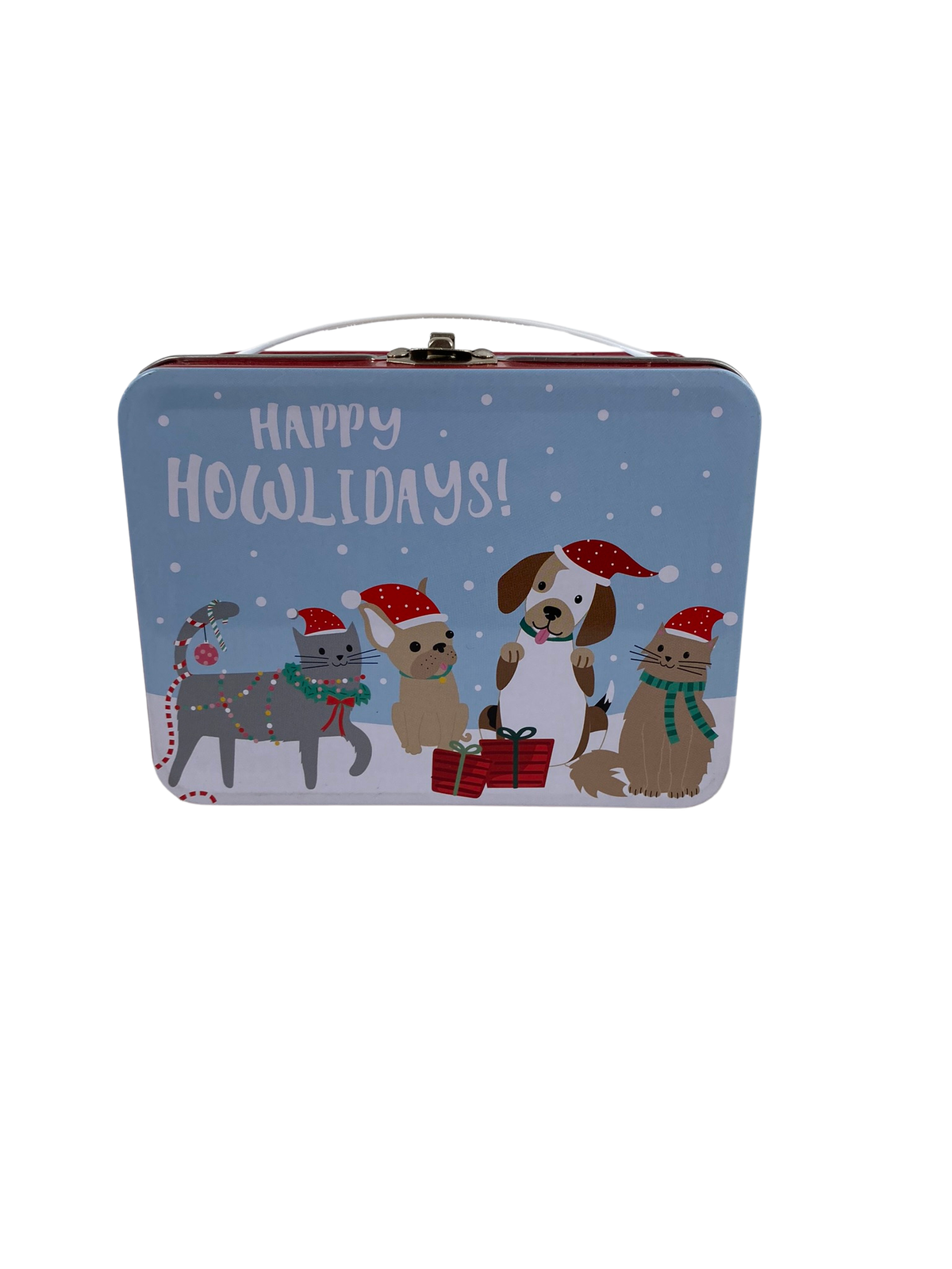 DT Christmas Decor - Happy Howlidays Dog Cat Baking Tin 2pc Set