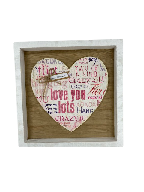 AGD Valentines Decor - Love You Most Love you More Box Sign