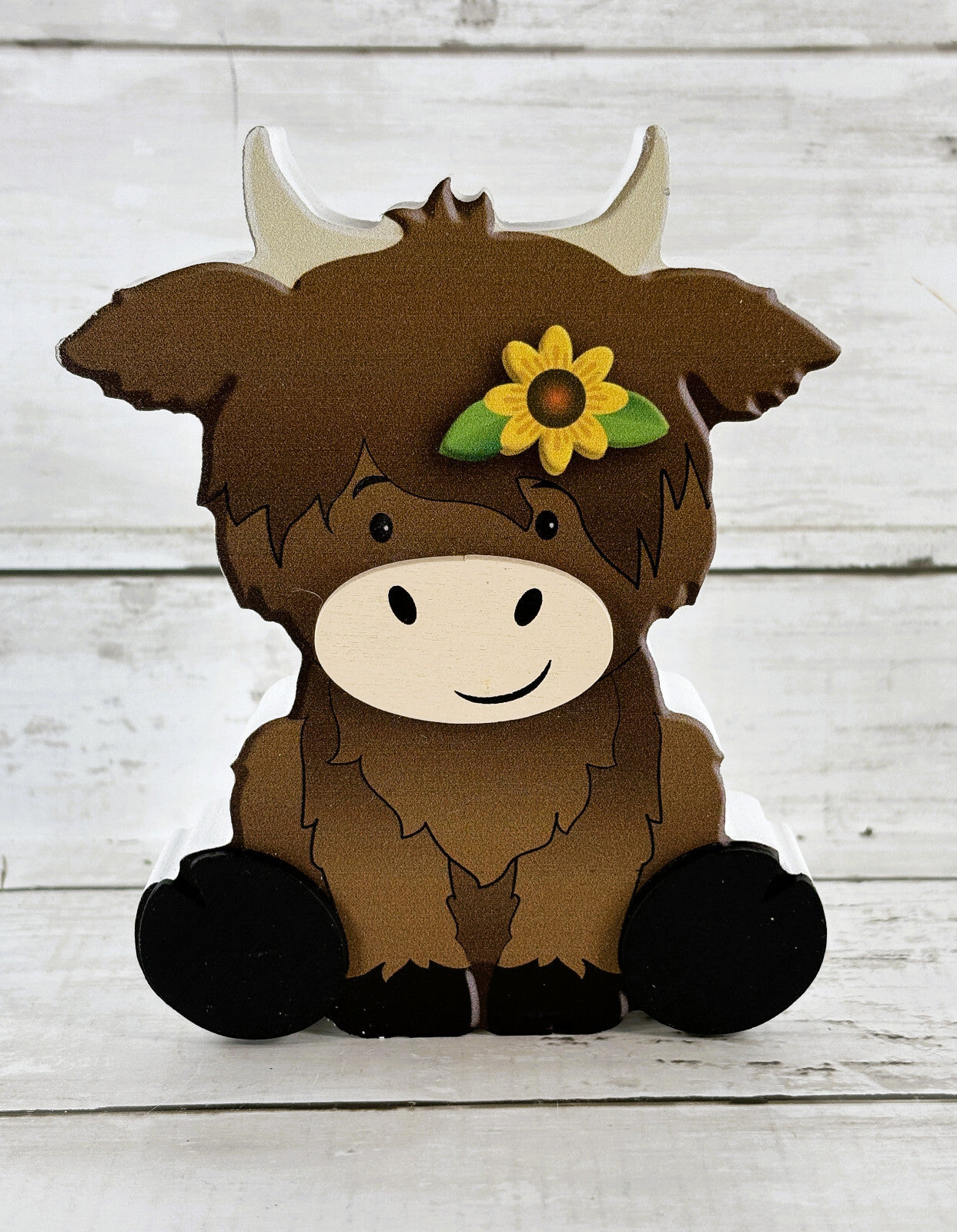 HL Spring Decor - Scottish Highland Cow Sunflower Designs