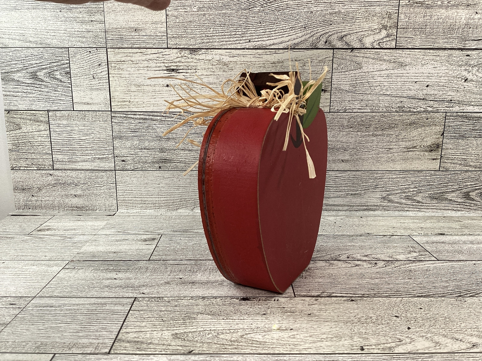 AGD Fall Decor - Teacher Harvest Apple Fall Chunky Wood Shaker Sitter