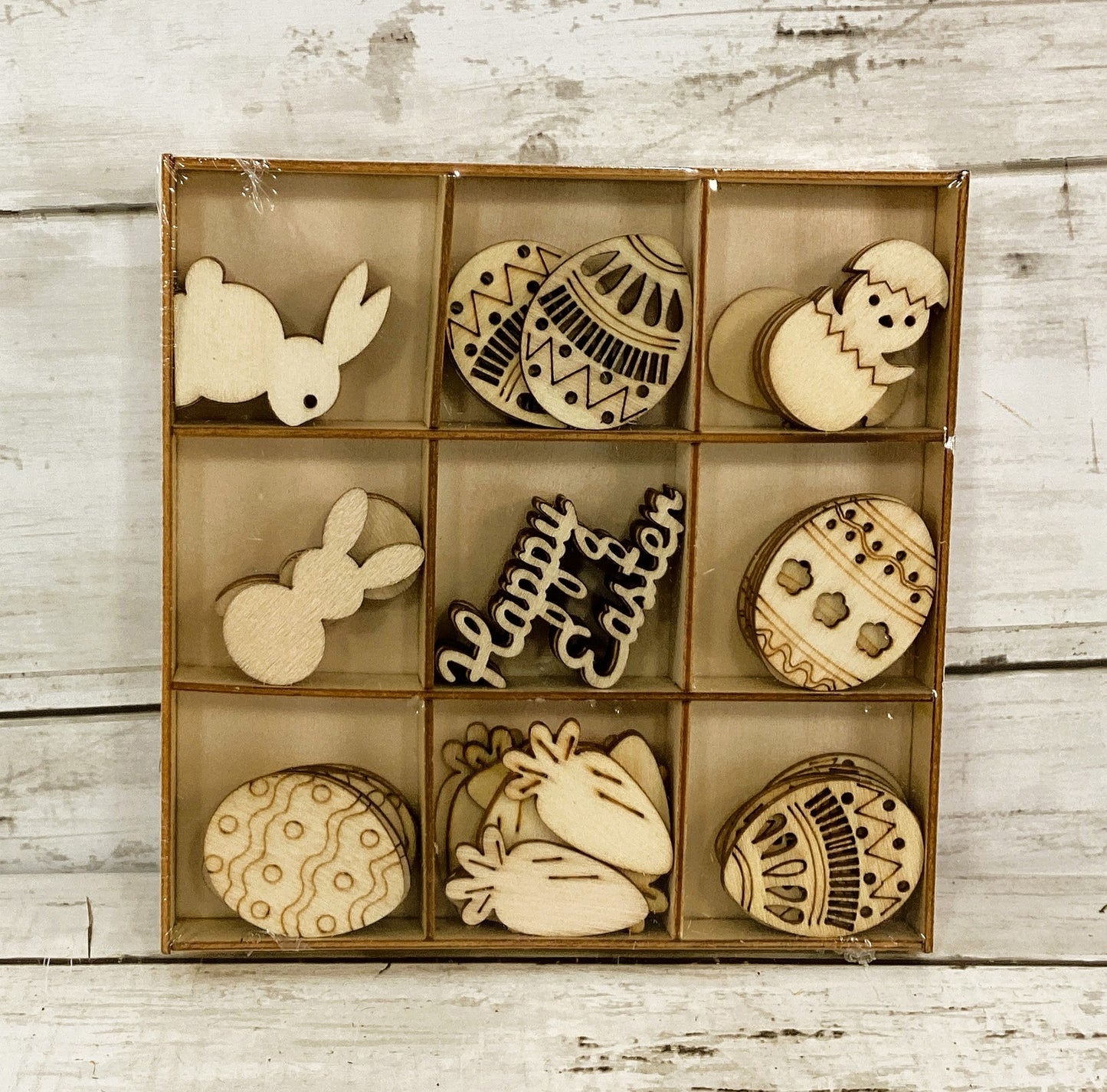 HL Easter Craft Supply - Unfinished Wood Icon Charms 60pc