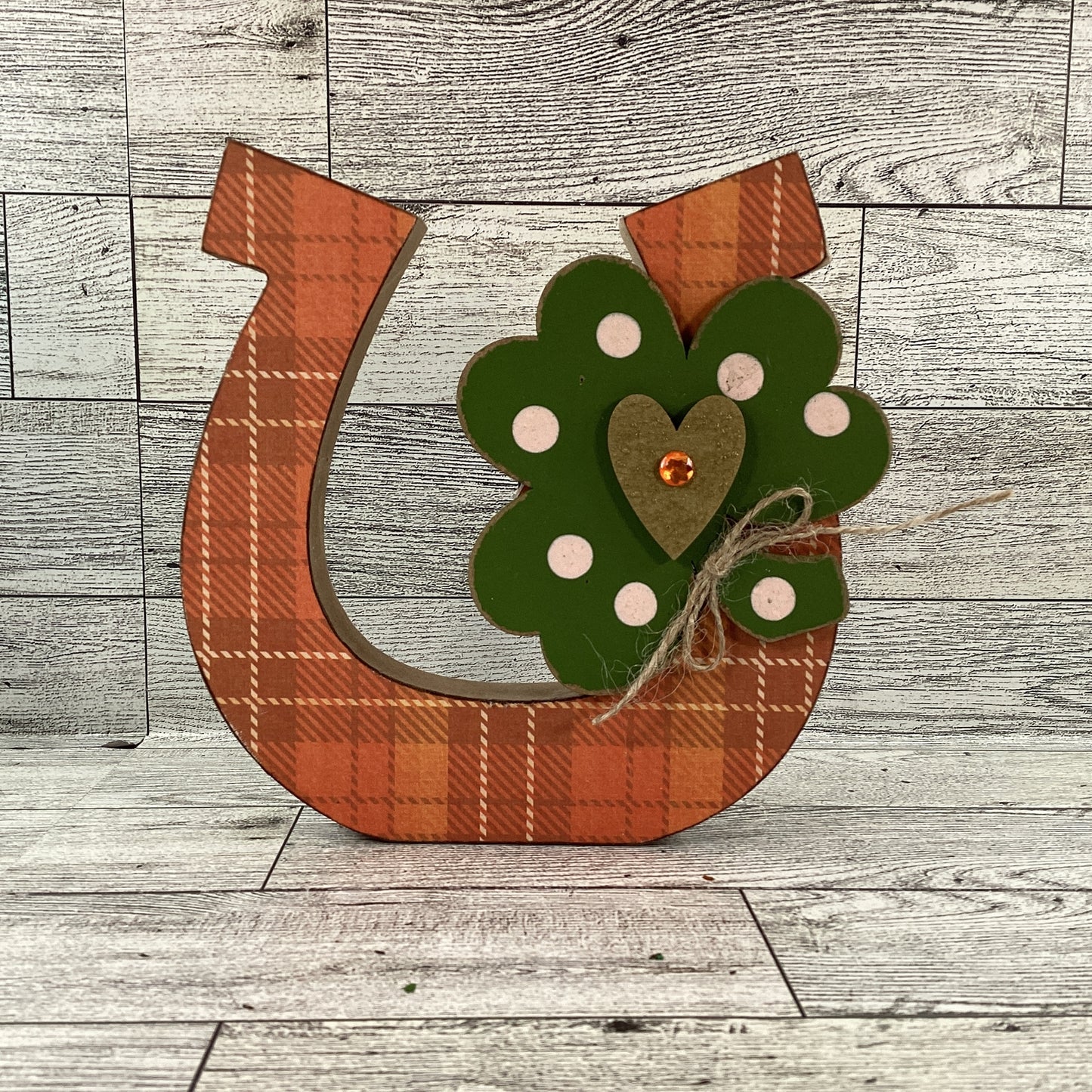 AGD St Patrick's Decor - Chunky Horseshoe Make A Wish Sign 2pc Set