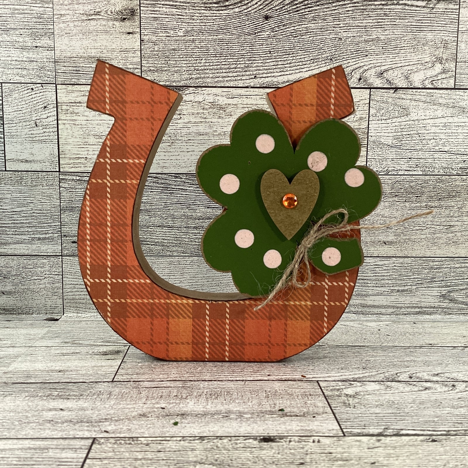 AGD St Patrick's Decor - Chunky Horseshoe Make A Wish Sign 2pc Set