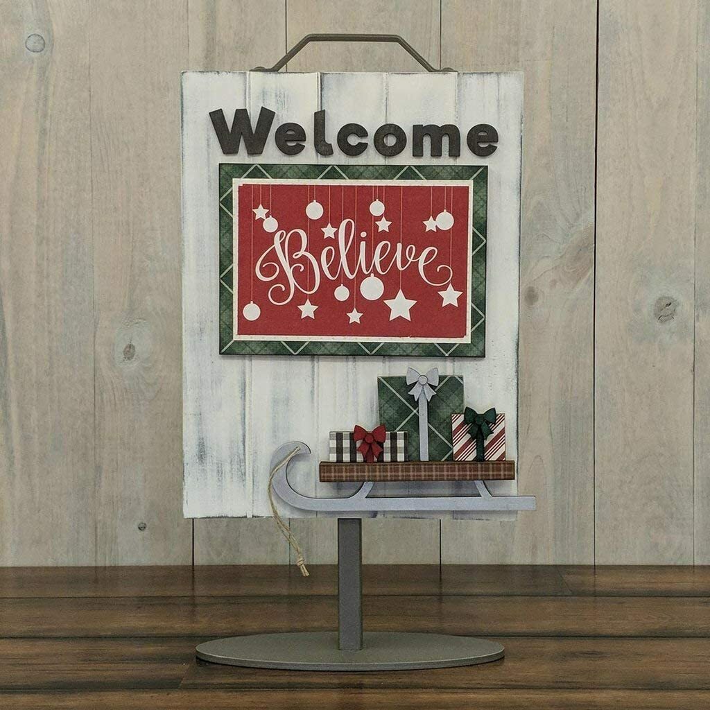 FD Christmas Craft Decor - DIY Welcome Sled with Presents