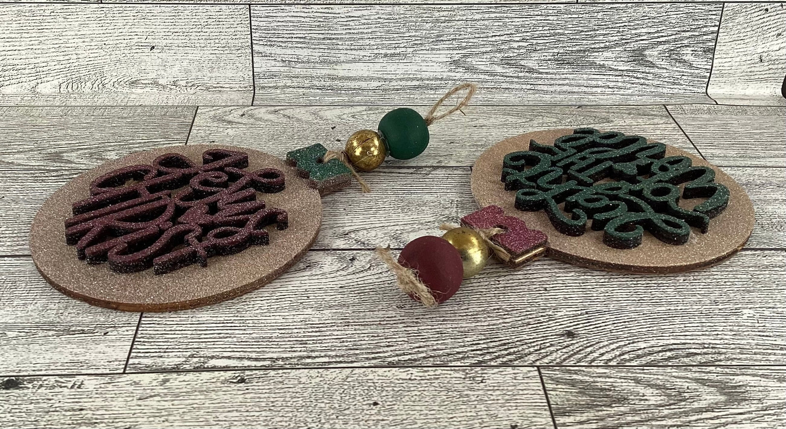 AGD Christmas Decor -  Names of God Advent Layered Wood Ornaments 12pc