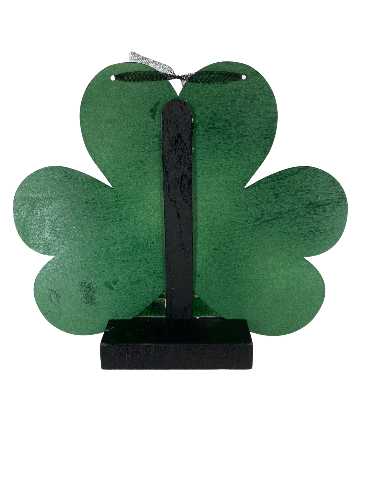 AGD St Patricks Decor - Happy Joy Dream Wood Shamrock Display