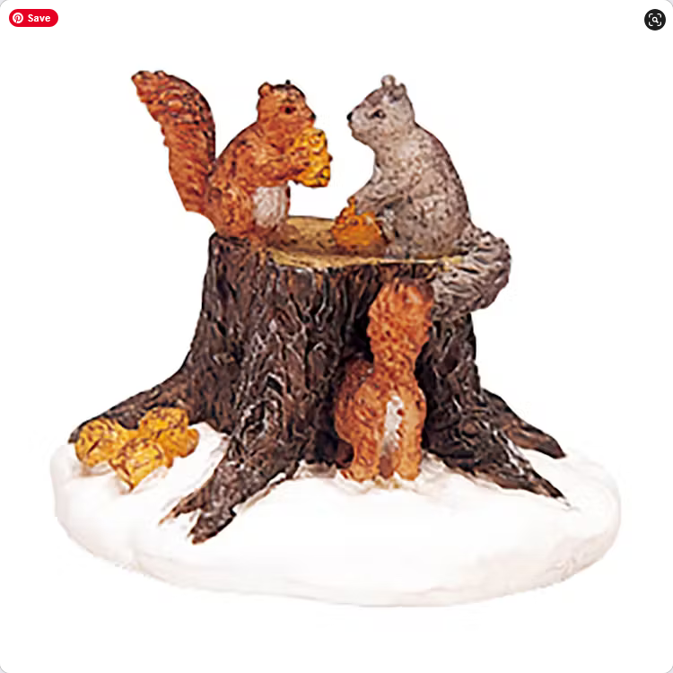 Lemax Village Accessory - Squirrel Chipmunks Resin Figurine