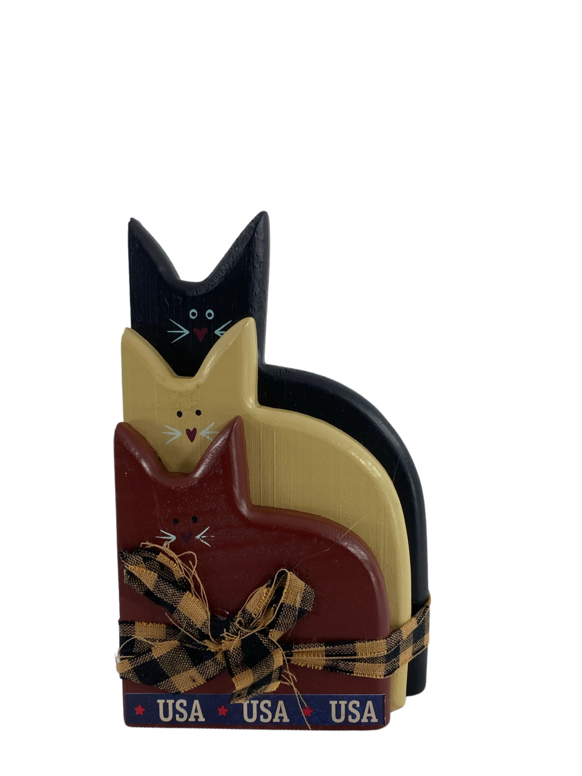 AGD Patriotic Decor - USA U S A Americana Stacking Cats