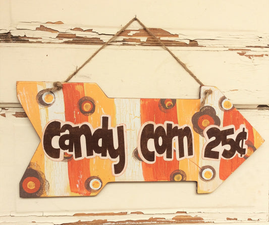 AG Designs Halloween Decor - Arrow Plaque Candy Corn 25 cents #82434