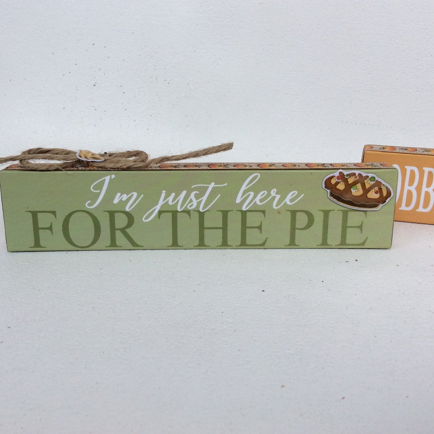 AGD Fall Decor - Gobble Wobble Eat Pie Signs 2pc Set