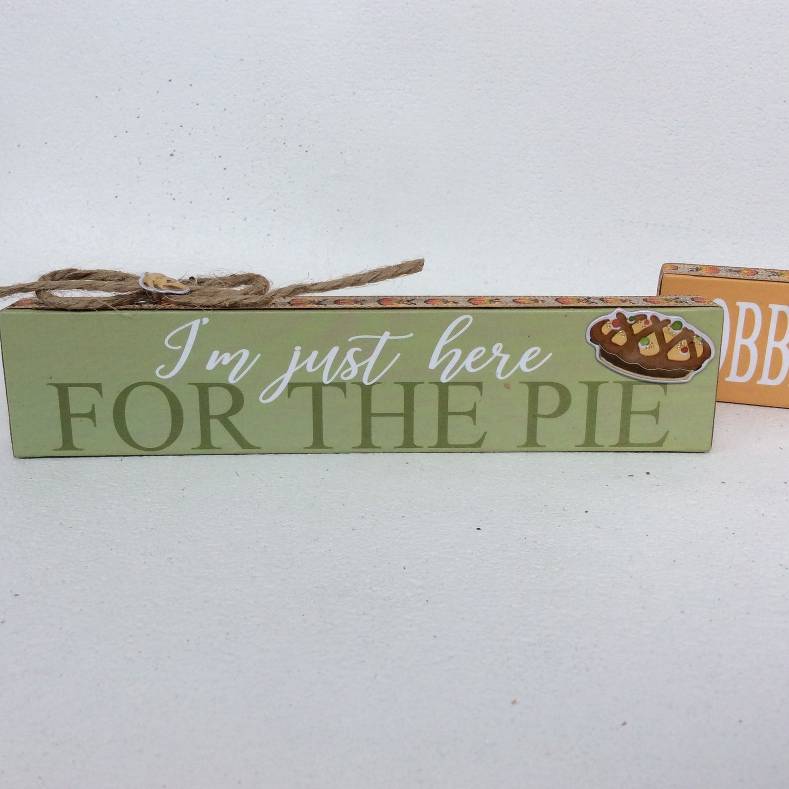 AGD Fall Decor - Gobble Wobble Eat Pie Signs 2pc Set