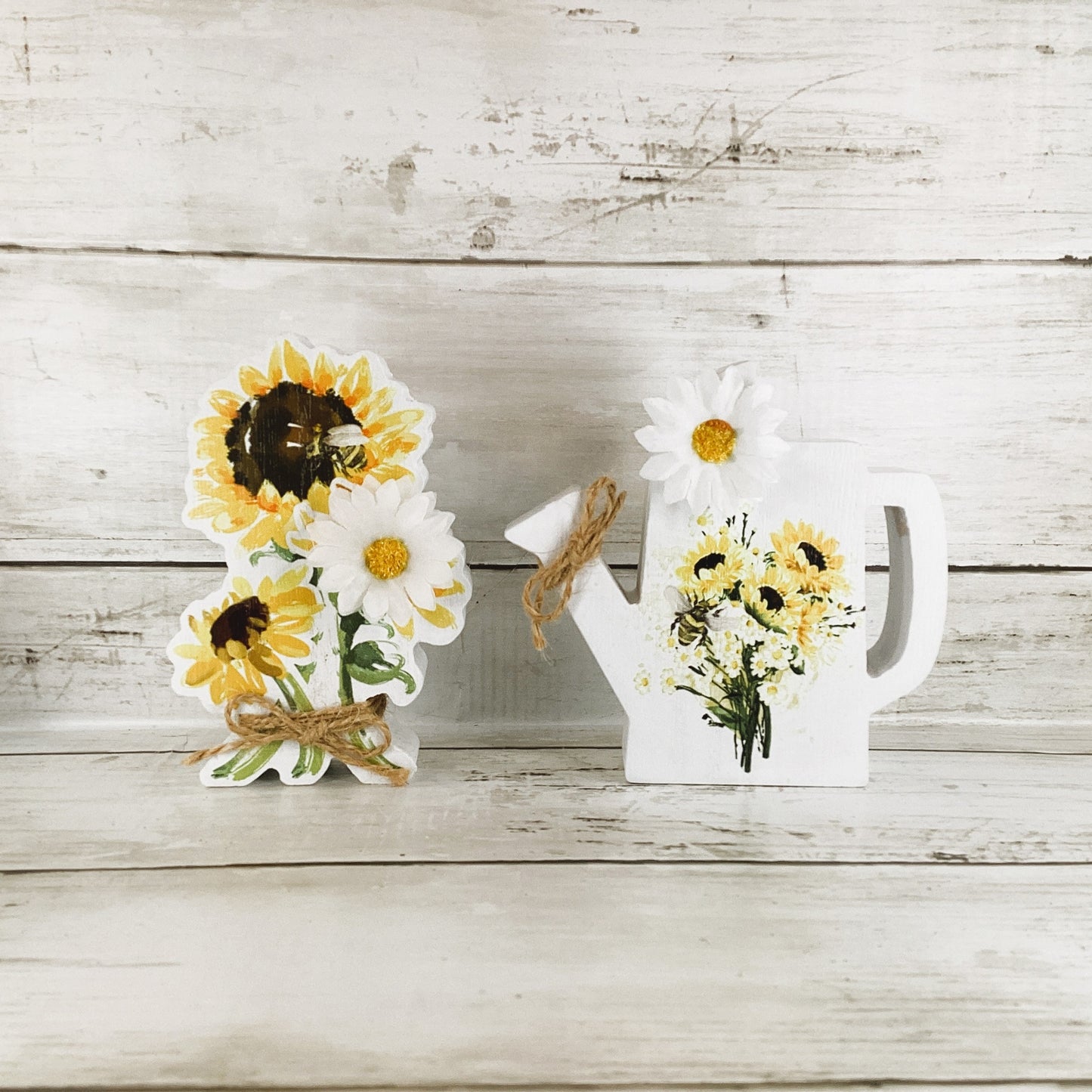 AGD Spring Decor - Summer Sunflower Bee Hive Theme Decor 4pc Set