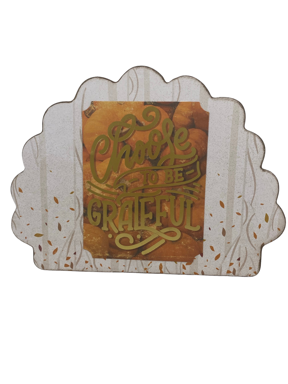 AGD Fall Decor - Reversible Blessed Chunky Wood Turkey Sign