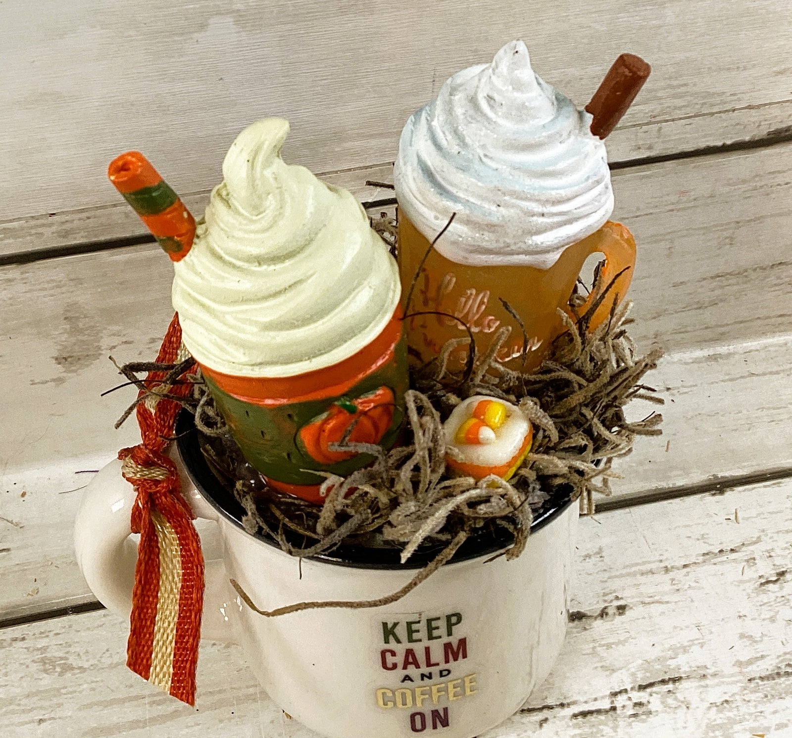 AGD Fall Decor - Fairy Garden Pumpkin Spice Latte Espresso Mug