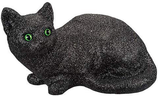 Darice Halloween Decor - Black Lying Cat Tabletop Display