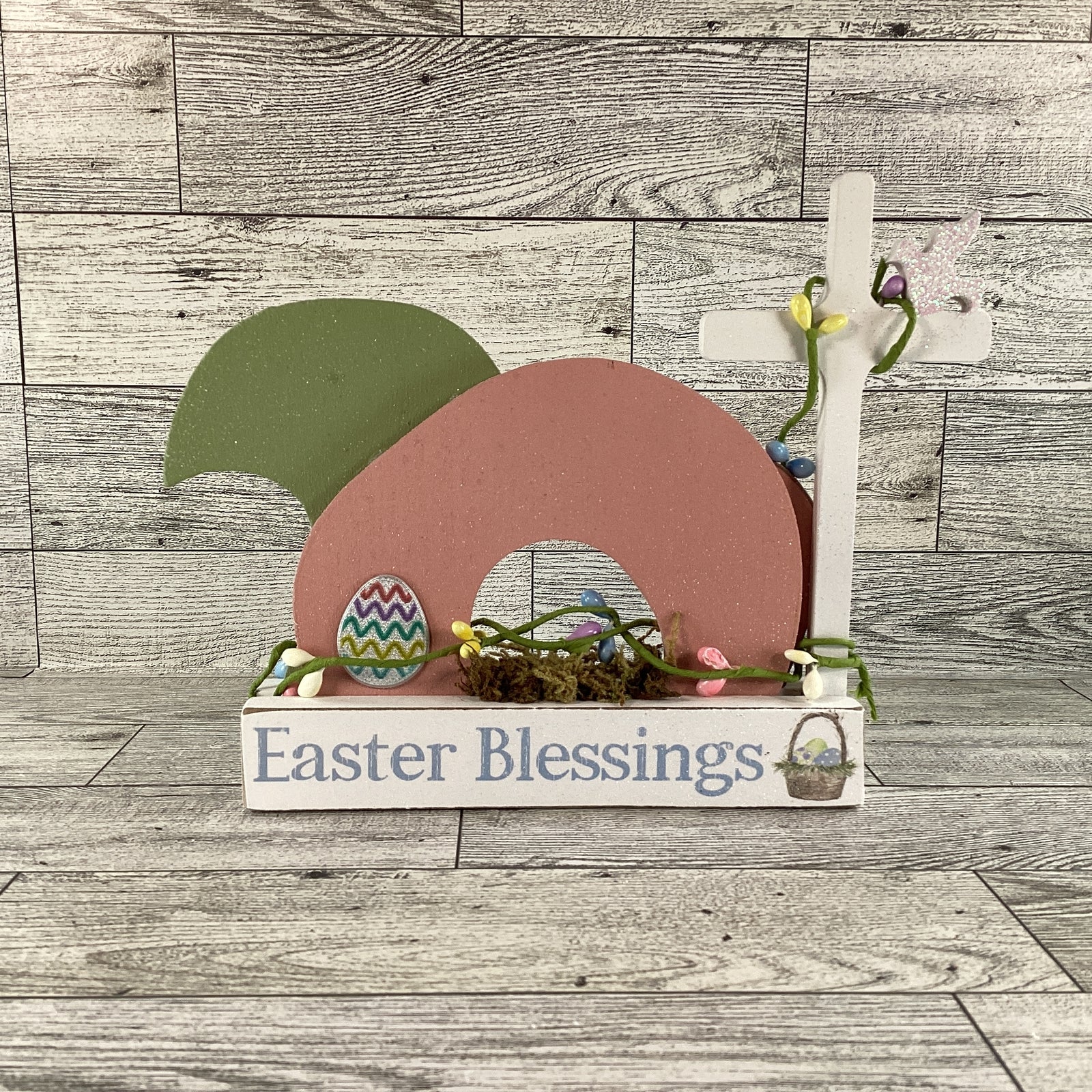 AGD Easter Decor - Jesus Lamb Resurrection Tomb Reversible Scene