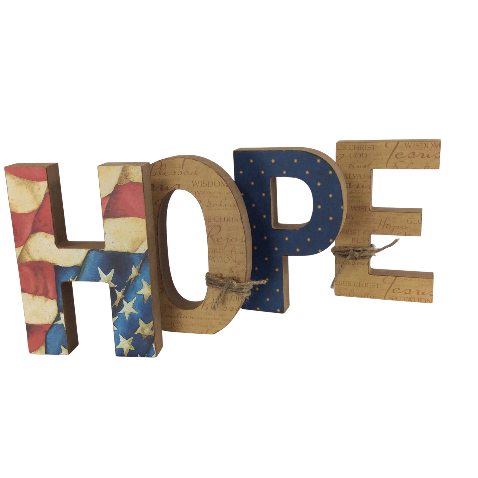 AGD Patriotic Decor - Chunky HOPE Letters Display