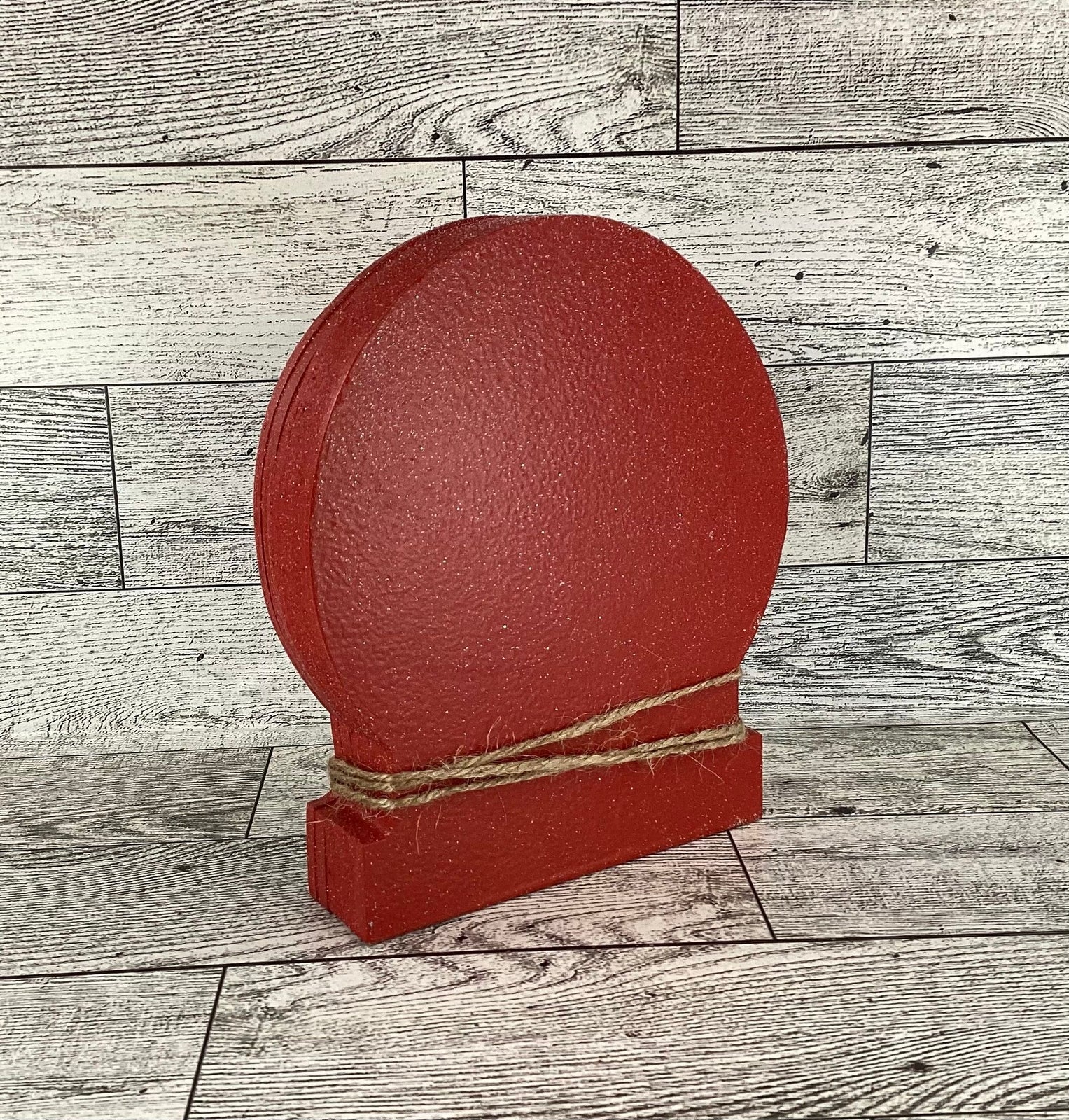 AGD Christmas Decor - Season Greetings Snow Globe Chunky Wood Shaker