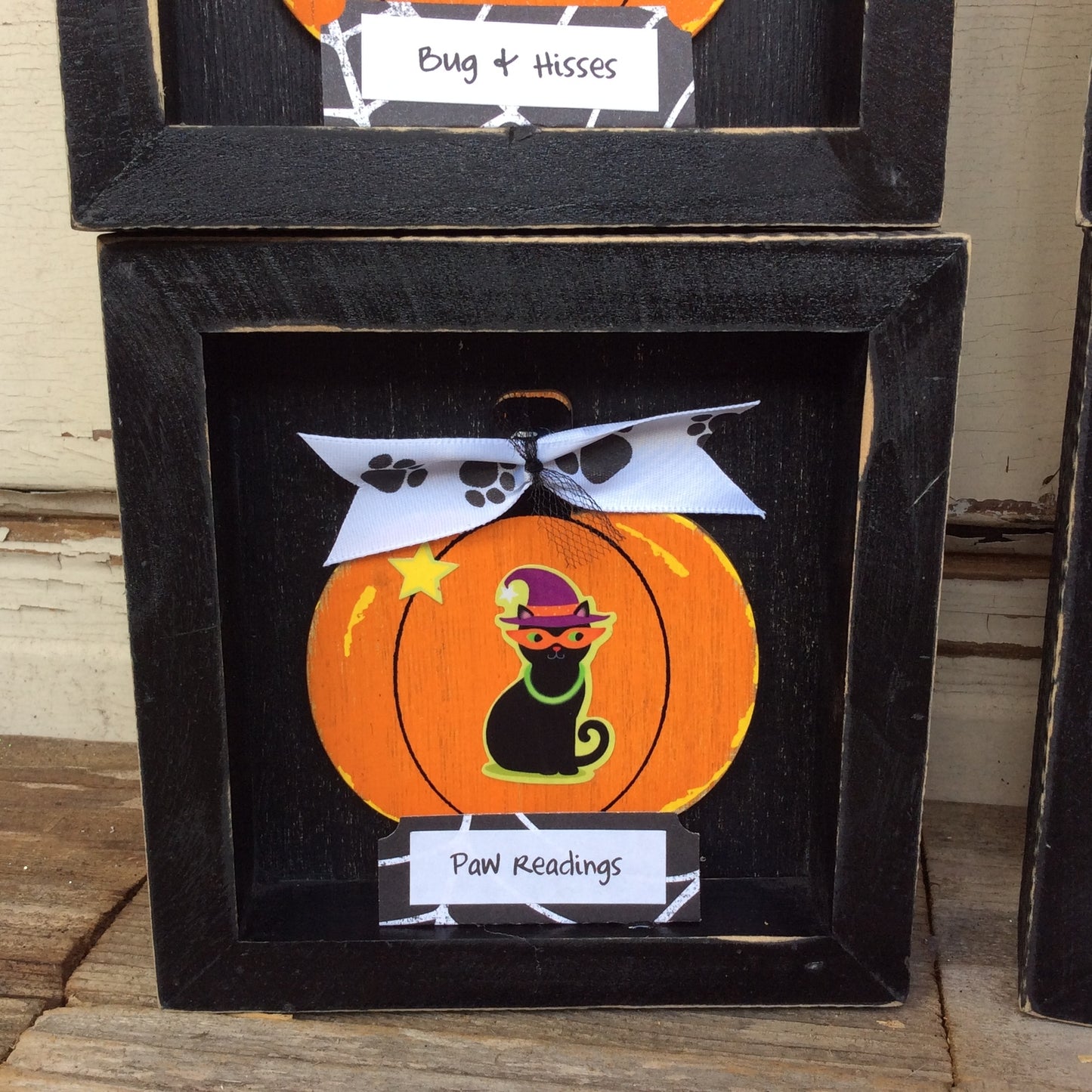 AGD Halloween Decor - Funny Cat Sayings Box Signs 4pc.