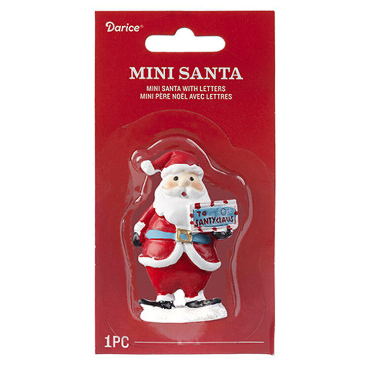 Darice Christmas Decor -  Miniature Resin Santa Santy Claus Letters