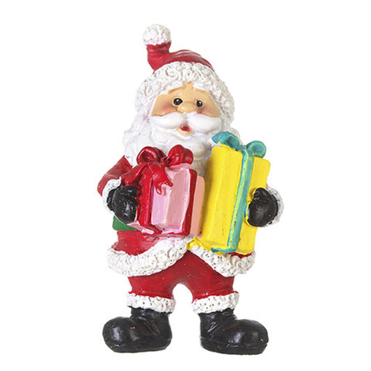 Darice Christmas Decor - Miniature Resin Santa Claus And Gifts