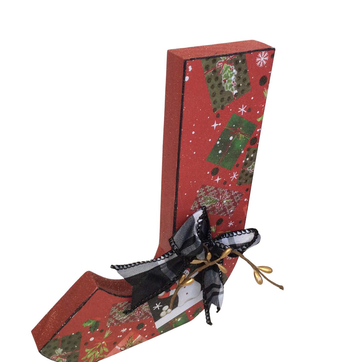 AGD Christmas Decor - Snowman Chunky Joy Letters Tabletop Sign