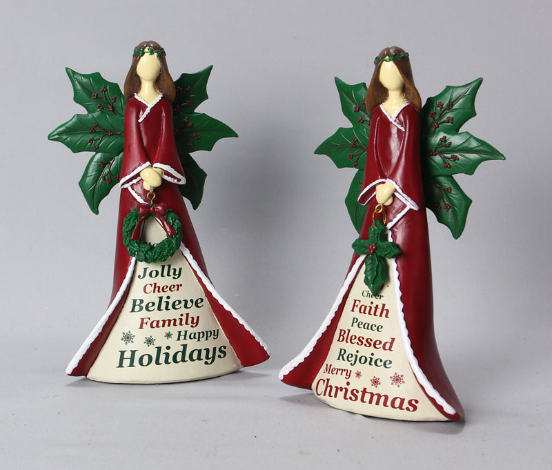 Young's 5" Angel Figurine with Words 2 Piece Set, Small