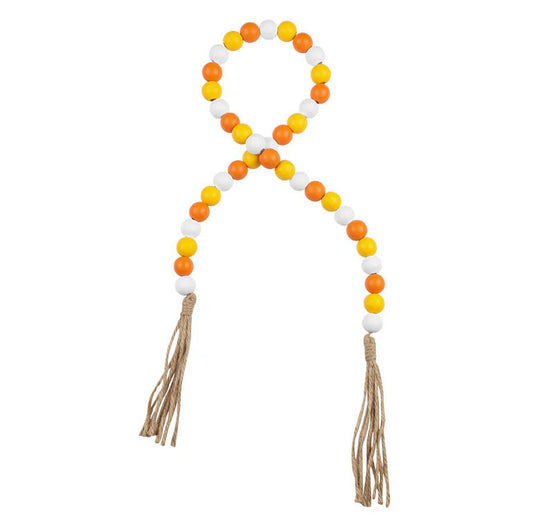 Collins Halloween Decor - Candy Corn Beaded Tasseled Garland 28-inch