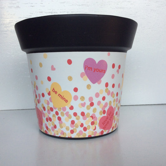 Studio M Valentines Day Decor - Conversational Heart Planter Art Pot