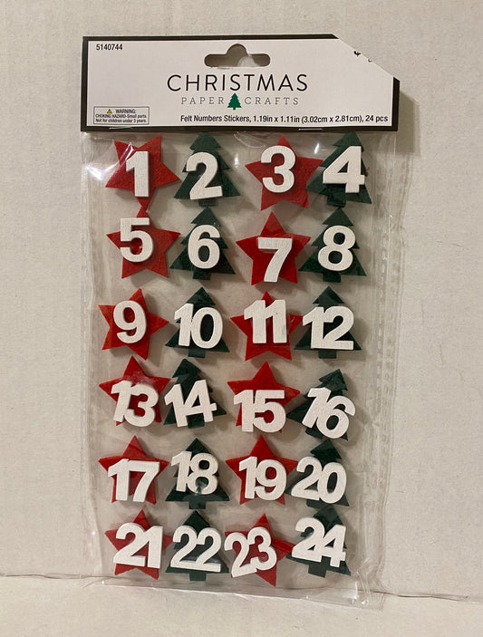 HL Christmas Craft Supply - Felt Nativity Advent Calendar Stickers 3 Sets