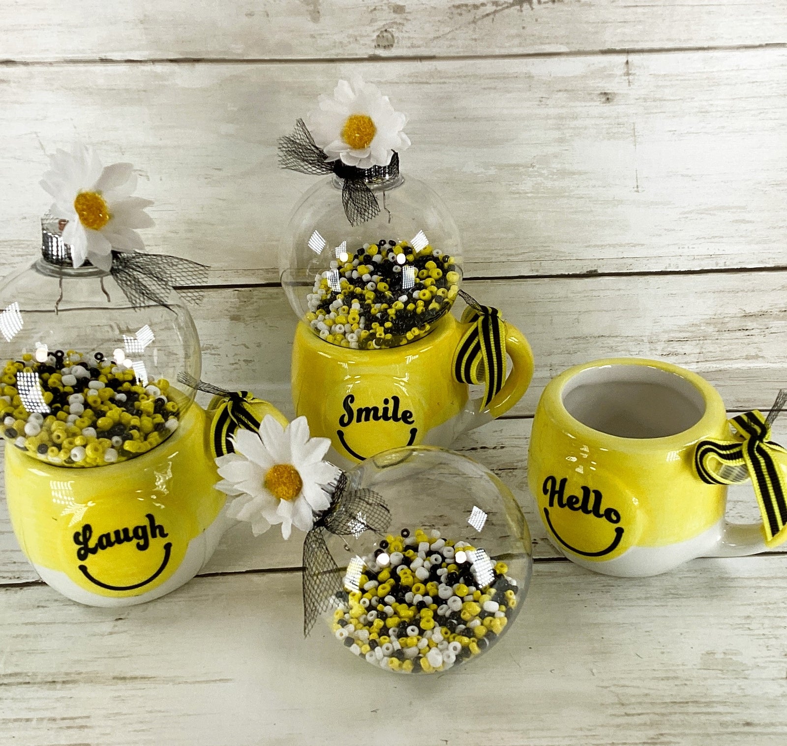 AGD Summer Decor - Happy Face Hello Laugh Smile Espresso Shaker Cups