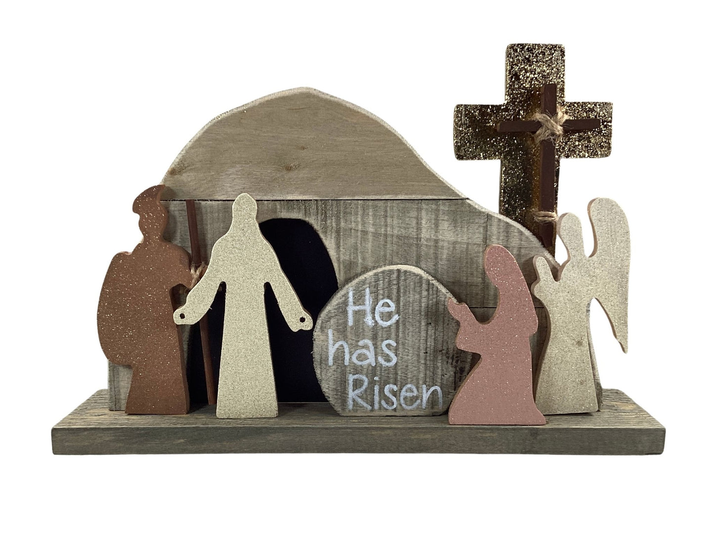 AGD Easter Decor - Jesus Wood Resurrection Tomb Scene
