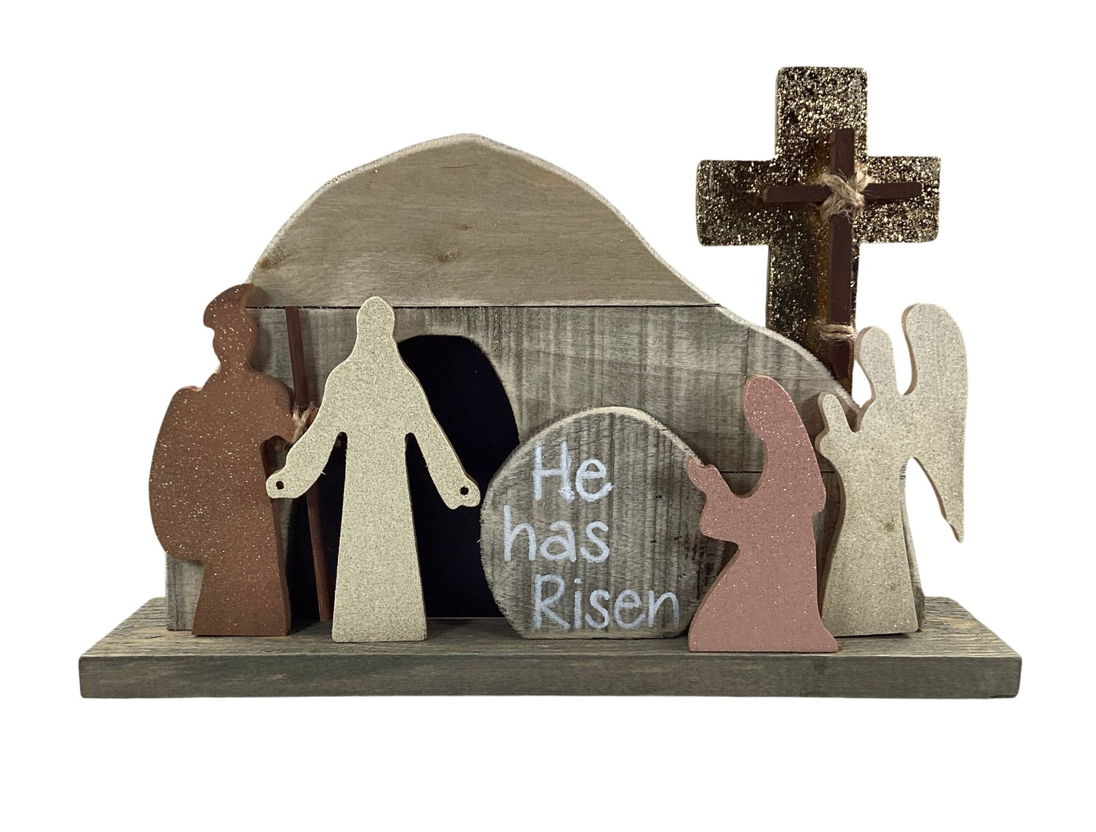 AGD Easter Decor - Jesus Wood Resurrection Tomb Scene