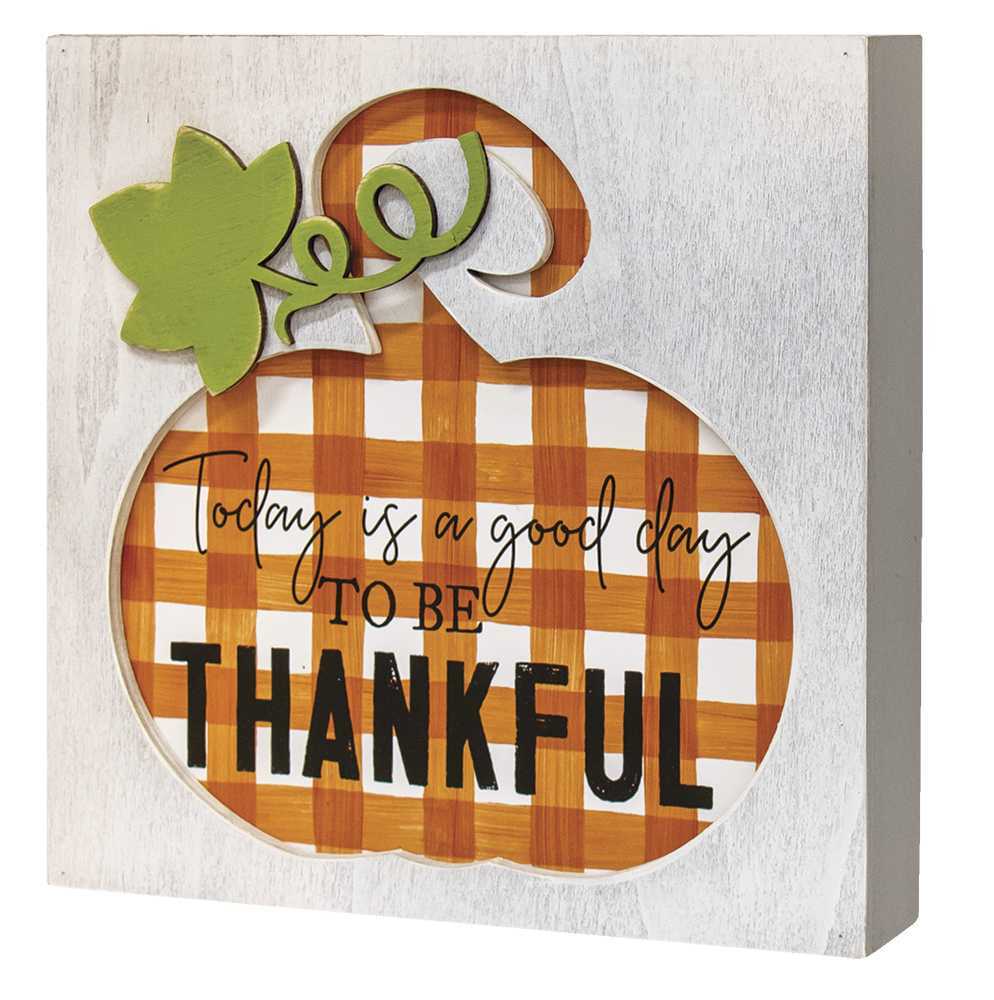 CWI Fall Decor - Good Day To Be Thankful Wood Box Sign