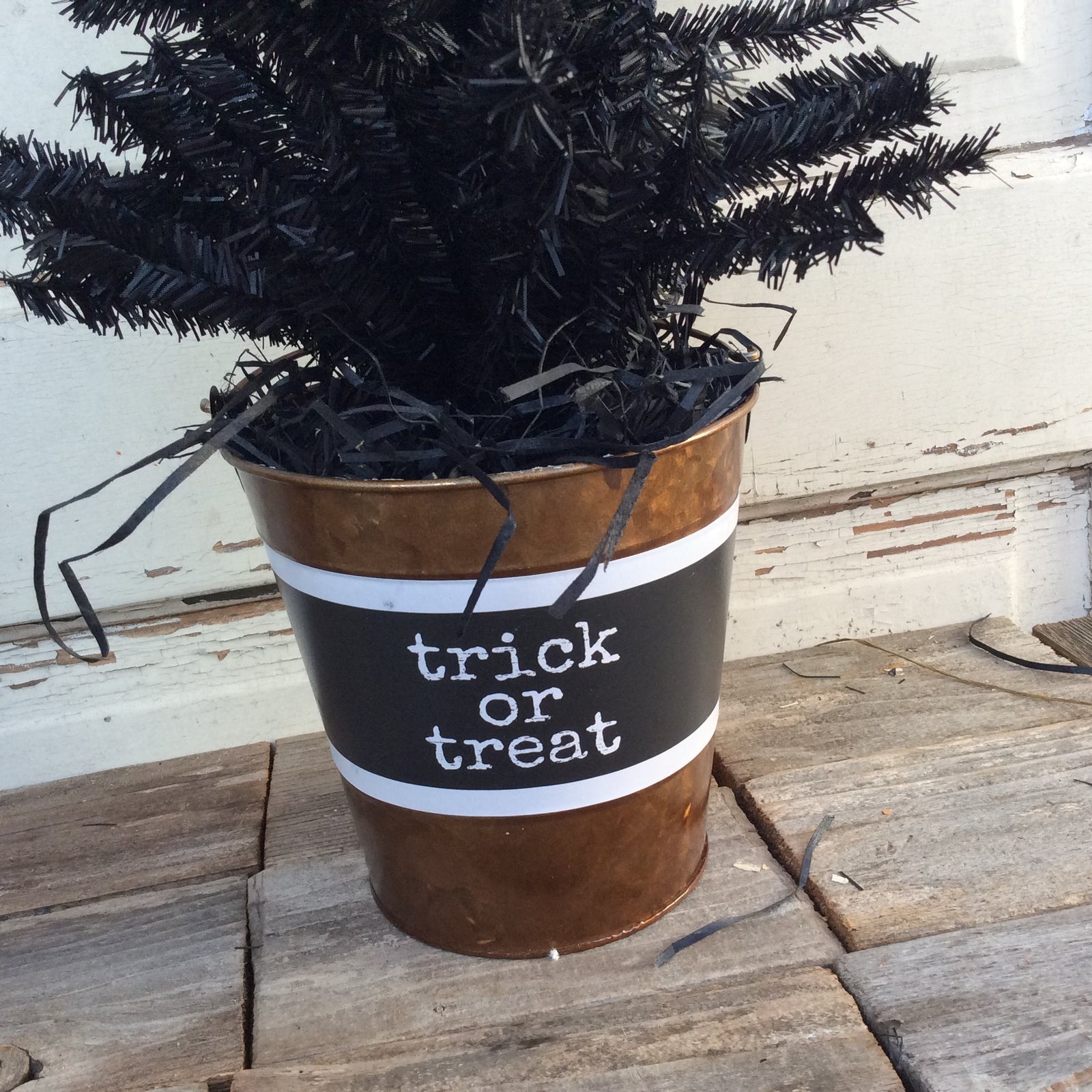 AGD Halloween Decor - Trick or Treat Artificial Black Canadian Pine Tree 2ft.
