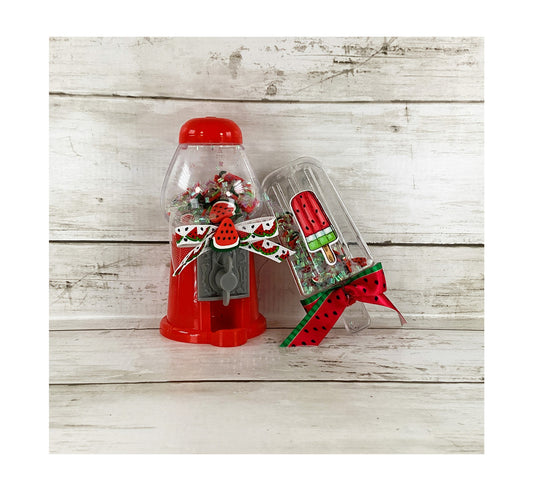 AGD Summer Decor - Watermelon Theme Gumball Popsicle Shaker 2pc Set