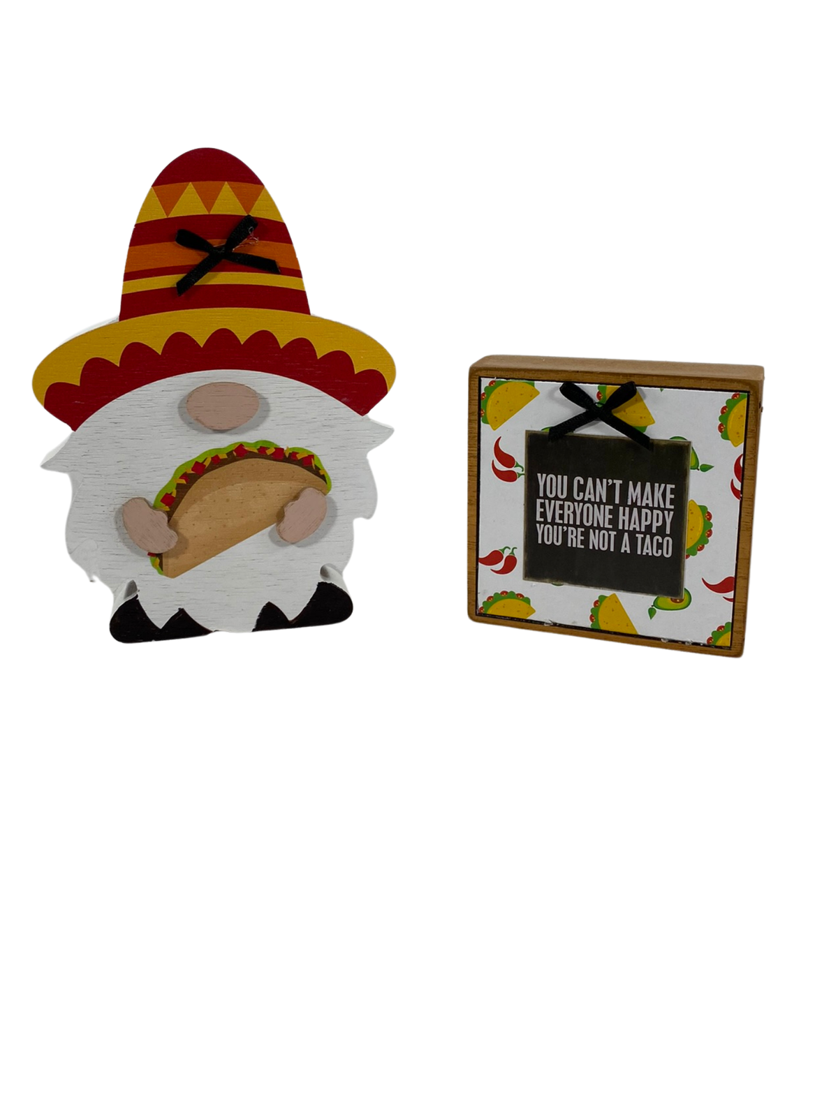 AGD Cinco De Mayo Decor -  Blessed Taco Obsessed Gnome Tier Tray 2pc