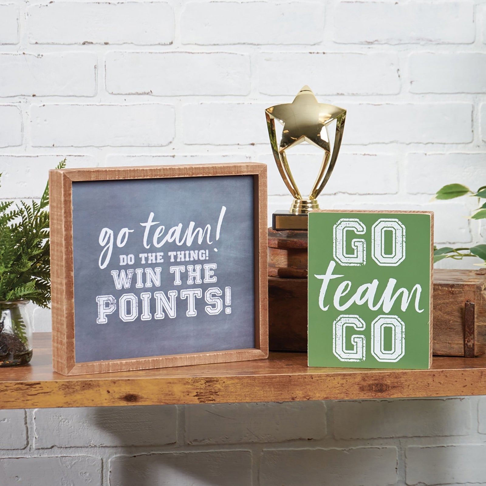 PBK Fall Decor - Go Team Go Football Theme Box Sign