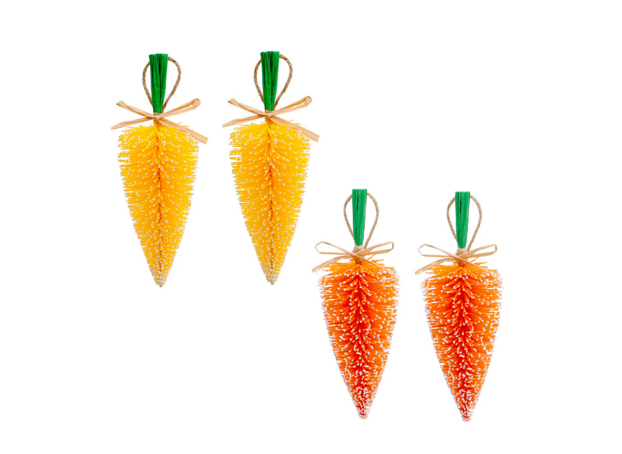DT Easter Craft Supply - Small Bottlebrush Yellow & Orange Carrots 2pks