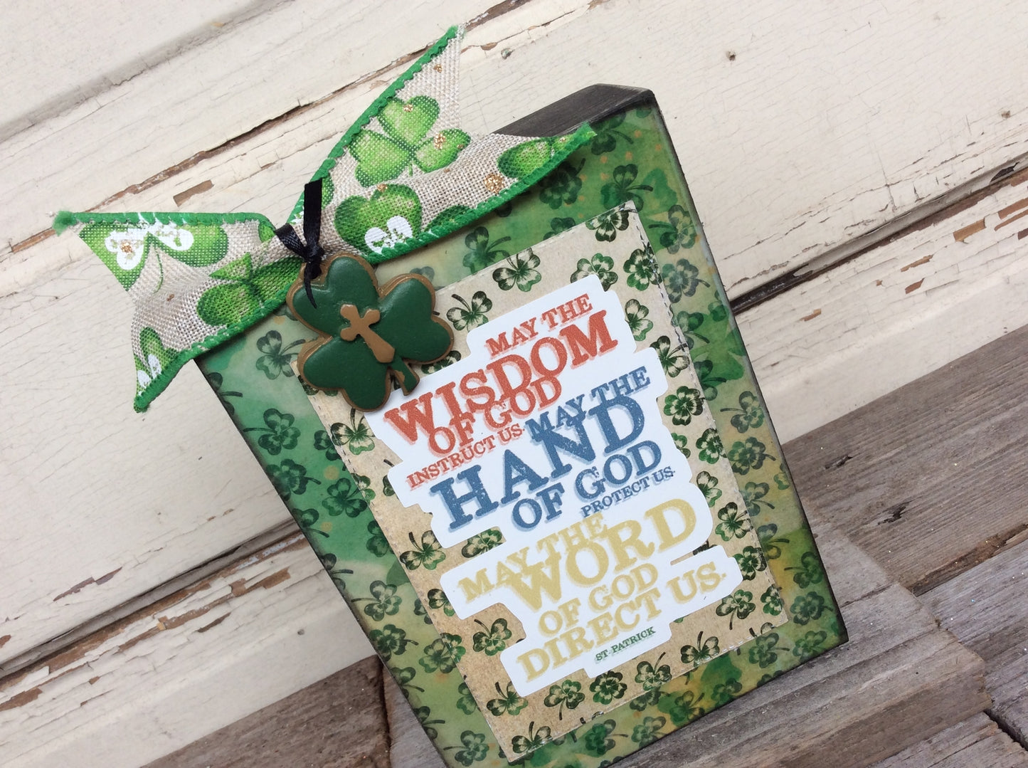 AGD St Patrick's Decor - Religious Irish Proverb Box Sign