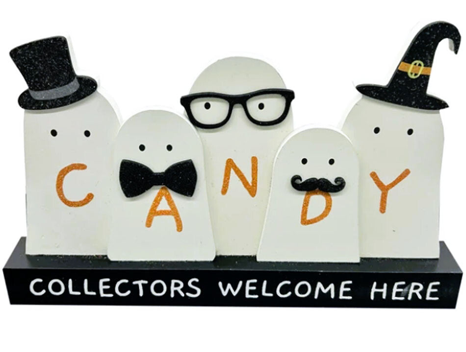 Kole Halloween Decor - Ghost Candy Collectors Welcome Here Tabletop