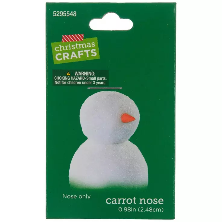 HL Christmas Craft Supply - Snowman Carrot Nose 1pc