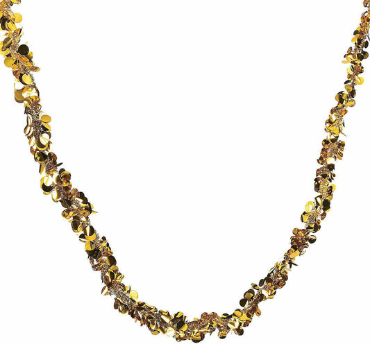 FE-OTC Party Decor - Gold Tinsel Sequin Garland 9ft