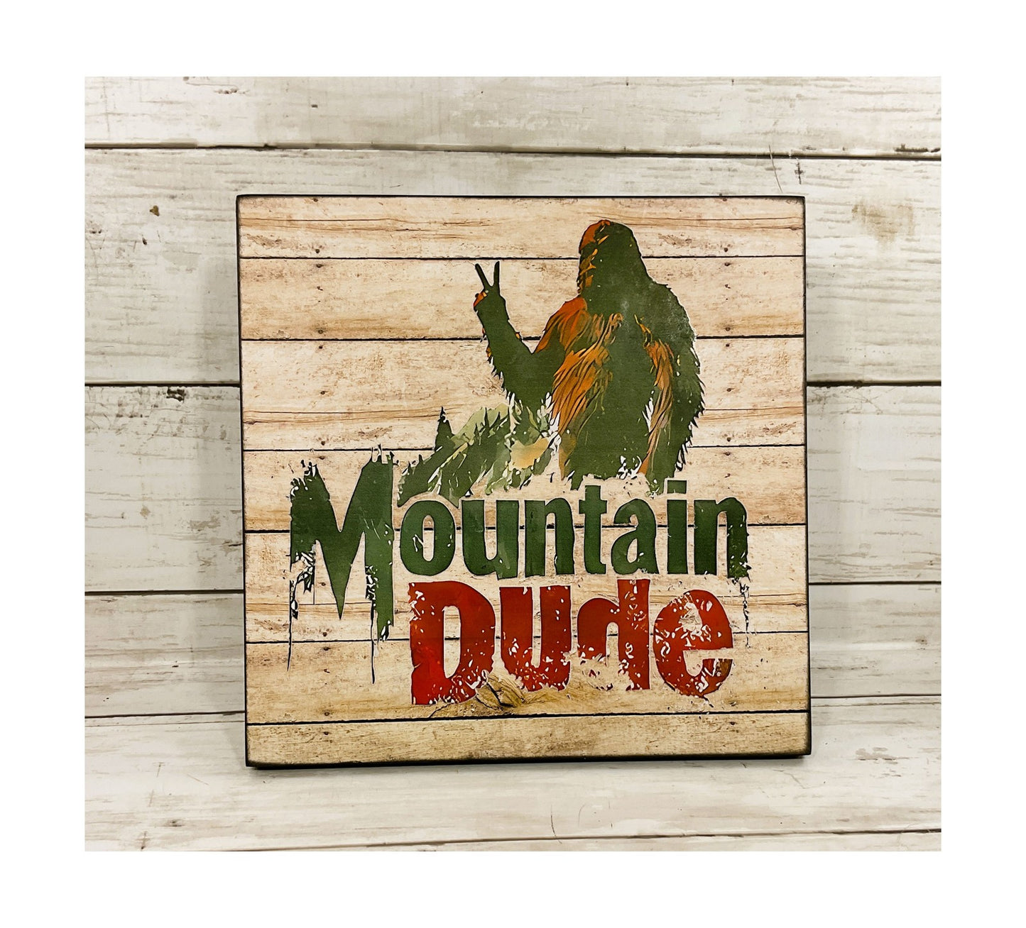 AGD Bigfoot Decor - Mountain Dude Easel-back Tabletop Sign