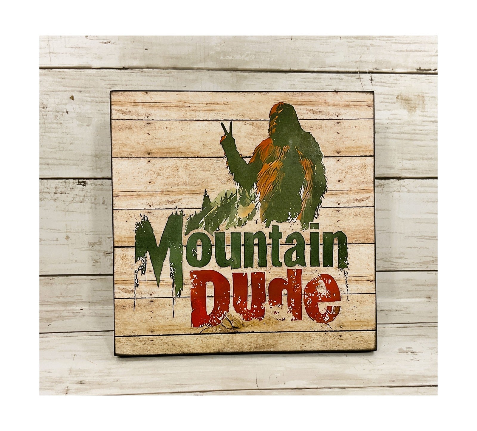 AGD Bigfoot Decor - Mountain Dude Easel-back Tabletop Sign